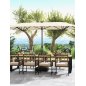 Costway Ομπρέλα Κήπου Μπεζ-Καφέ 400 x 240 εκ. NP12264BE