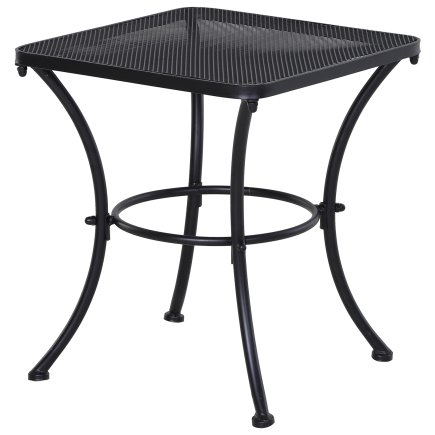 Τραπέζι σαλονιού Outsunny Square Steel Garden με διάτρητη κορυφή, 45x45x50 cm, μαύρο 84B-341