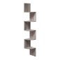 Γωνιακή Ξύλινη Ραφιέρα με 5 Ράφια 20 x 20 x 127.5 cm Χρώματος Γκρι VASAGLE LBC020M01