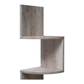 Γωνιακή Ξύλινη Ραφιέρα με 5 Ράφια 20 x 20 x 127.5 cm Χρώματος Γκρι VASAGLE LBC020M01