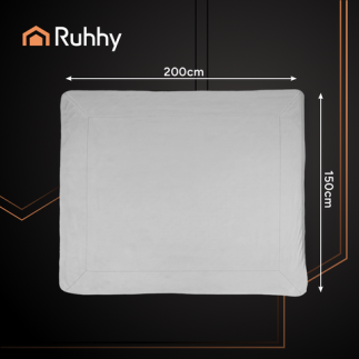 Ruhhy Διπλής Όψης Γκρι Ανοικτό Κουβέρτα - 150x200cm Απόλυτης Άνεσης και Στυλ 26293