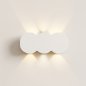 BAKAJI Απλίκα Τοίχου 6 LED Λευκή με Θερμό Λευκό Φως 15x8x3cm 02842437