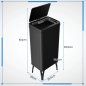 Costway Ανοξείδωτος Κάδος Απορριμμάτων 50L με Αυτόματο Αισθητήρα Κίνησης Μαύρος 35 x 25 x 65 εκ. GY10017DK