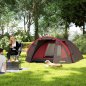 Outsunny Σκηνή Κατασκήνωσης για 2-4 Άτομα με Ξεχωριστά Δωμάτια, Αδιάβροχη με Διπλές Πόρτες, Γκρι A20-466V00GY