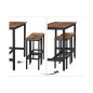 Σετ Μεταλλικό Ορθογώνιο Τραπέζι - Bar 120 x 60 x 90 cm με 2 Σκαμπό VASAGLE LBT15X Σετ Μεταλλικό Ορθογώνιο Τραπέζι - Bar 120 x 60 x 90 cm με 2 Σκαμπό VASAGLE LBT15X