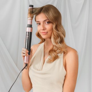 Airwrap Ψαλίδι Μαλλιών με Τεχνολογία Coanda Bamba CeramicCare 2in1 AirGlam - Μαύρο  CEC-00244 Cecotec