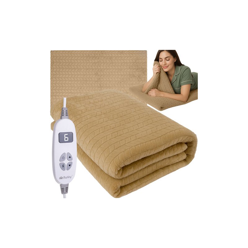 Ruhhy Ηλεκτρική Κουβέρτα 180x130 cm με 10 Ρυθμίσεις Θερμοκρασίας και Τηλεχειριστήριο 26224