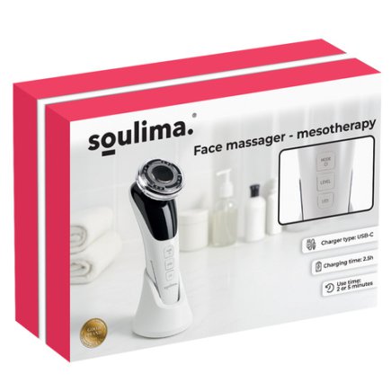 Soulima Συσκευή Μασάζ Προσώπου SOULIMA 5-σε-1 με Θεραπεία Μεσοθεραπείας Χωρίς Βελόνες 25888