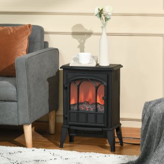 Homcom Ηλεκτρικό τζάκι δαπέδου ισχύος 2000W, 39? 23 56,5 εκ 820-128
