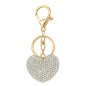 So Charm Μπρελόκ Καρδιά Bijou de Sac με Λαμπερούς Κρυστάλλους Swarovski, Χρυσό B4366-DORE