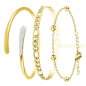 So Charm Σετ 3 Βραχιόλια διακοσμημένα με Κρύσταλλα Swarovski, Χρυσό BS1927+B2384+B2371-D