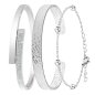 So Charm Σετ 3 Βραχιόλια διακοσμημένα με Κρύσταλλα Swarovski, Ασημί BS2532+B2500+B2371-A