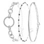 So Charm Σετ 3 Βραχιόλια διακοσμημένα με Κρύσταλλα Swarovski, Ασημί BS2964+B2381N+B2397A