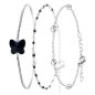 So Charm Σετ 3 Βραχιόλια διακοσμημένα με Κρύσταλλα Swarovski, Ασημί BS4386+B2381N+B2371A