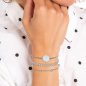 So Charm Σετ 3 Βραχιόλια διακοσμημένα με Κρύσταλλα Swarovski, Ασημί BS4390+B2882+B2371-A