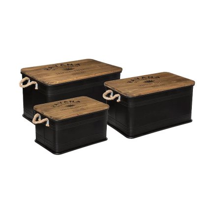 Σετ Μεταλλικά Κουτιά Αποθήκευσης 60.3 x 38 x 33 cm 3 τμχ Atmosphera 178716