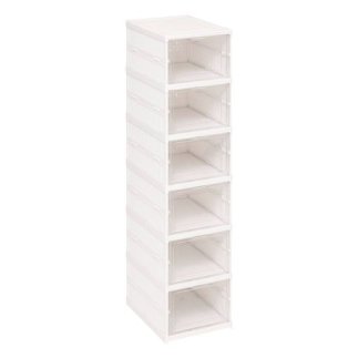 5FIVE Simply smart Πτυσσόμενη Λευκή Παπουτσοθήκη 25.5 x 35.5 x 108 cm για 6 Ζεύγη, Λευκή 209342