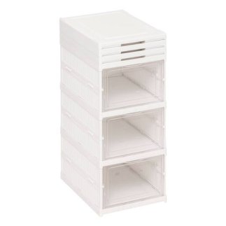 5FIVE Simply smart Πτυσσόμενη Λευκή Παπουτσοθήκη 25.5 x 35.5 x 108 cm για 6 Ζεύγη, Λευκή 209342