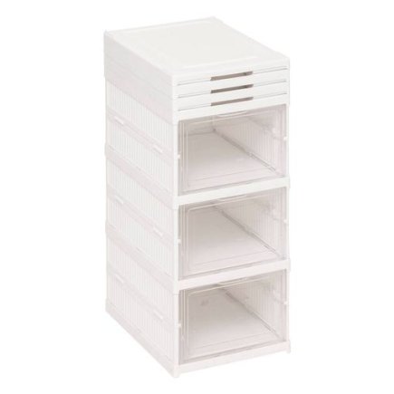 5FIVE Simply smart Πτυσσόμενη Λευκή Παπουτσοθήκη 25.5 x 35.5 x 108 cm για 6 Ζεύγη, Λευκή 209342