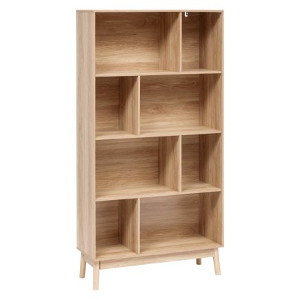 5FIVE Simply smart Ξύλινη Βιβλιοθήκη "Abana" 80x30x160 cm με Ασσύμετρες Θέσεις 193656