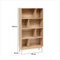 5FIVE Simply smart Ξύλινη Βιβλιοθήκη "Abana" 80x30x160 cm με Ασσύμετρες Θέσεις 193656