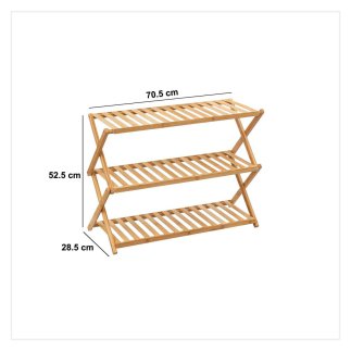5FIVE Simply smart Πτυσσόμενη Παπουτσοθήκη από Bamboo 70,5 x 28,5 x 52,5 εκ. 202310