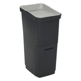 5FIVE Simply smart Διπλός Κάδος Ανακύκλωσης 36L Μαύρος 214508