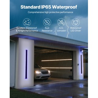 VEVOR Εξωτερικό Απλίκα Τοίχου RGB LED 1000mm με Ρυθμιζόμενο Χρώμα και Λαμπρότητα HWBDDRGBDDKDX2JGW001V7