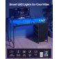 VEVOR Γραφείο Υπολογιστή 120 cm με Έξυπνα LED Φώτα και 4 Συρτάρια GDJXBGZDCTK4FT2B6001V2 VEVOR Γραφείο Υπολογιστή 120 cm με Έξυπνα LED Φώτα και 4 Συρτάρια GDJXBGZDCTK4FT2B6001V2