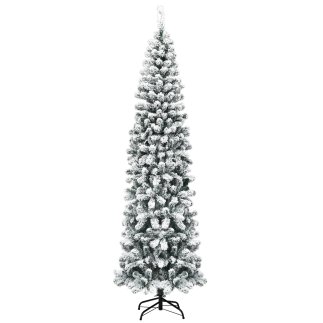 Costway Χριστουγεννιάτικο Δέντρο με Χιονισμένα Κλαδιά και Μεταλλική Βάση 225 εκ. CM22873