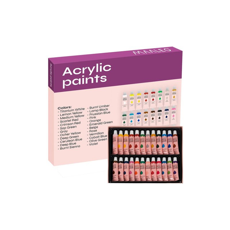 Maaleo Σετ Ακρυλικών Χρωμάτων 24 Χρωμάτων 12 ml 20363