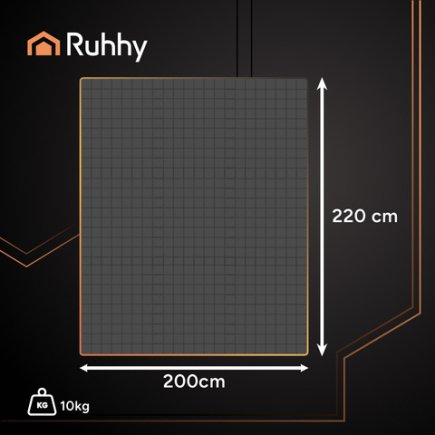 Κουβέρτα Βαρύτητας Διπλή 10kg 200 x 220cm Γκρι 24427 Ruhhy