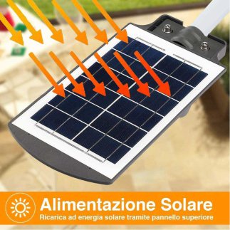 BAKAJI Φωτιστικό Δρόμου LED 120W Ηλιακό Εξωτερικού Χώρου με Αισθητήρα Κίνησης και Τηλεχειριστήριο 02814254