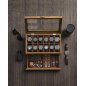 SONGMICS Ξύλινη Θήκη Ρολογιών 12 Θέσεων 34x19x12.5cm με Γυάλινο Καπάκι και Κοσμηματοθήκη JOW012K01