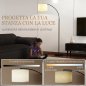 HOMCOM Ρυθμιζόμενη Λάμπα Δαπέδου LED με Τηλεχειριστήριο, 11 Θερμοκρασίες & Φωτεινότητες, Χρονοδιακόπτης 1H, Περιστρεφόμενη, Μαύρ