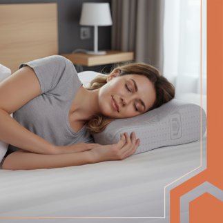 Ruhhy Ορθοπεδικό Μαξιλάρι Ύπνου Memory Foam 49 x 30 x 9.5 εκ. 26039