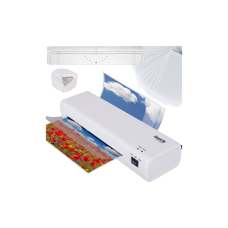Izoxis Πλαστικοποιητής Λαμιναρισμάτος 4-σε-1 500W για A4 με Ενσωματωμένο Κοπτικό & Στρογγυλετή Γωνιών 25417 Izoxis Πλαστικοποιητής Λαμιναρισμάτος 4-σε-1 500W για A4 με Ενσωματωμένο Κοπτικό & Στρογγυλετή Γωνιών 25417