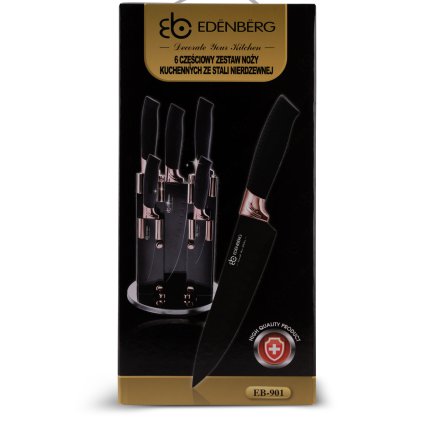 Edenberg Σετ Μαχαιριών 6 Τεμαχίων με Βάση EB-901