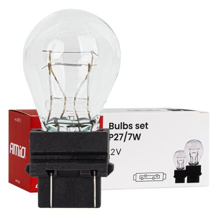 AMIO Σετ 10 τμχ Λαμπτήρας Αλογόνου P27/7W 12V 27/7W W2.5X16q 04513