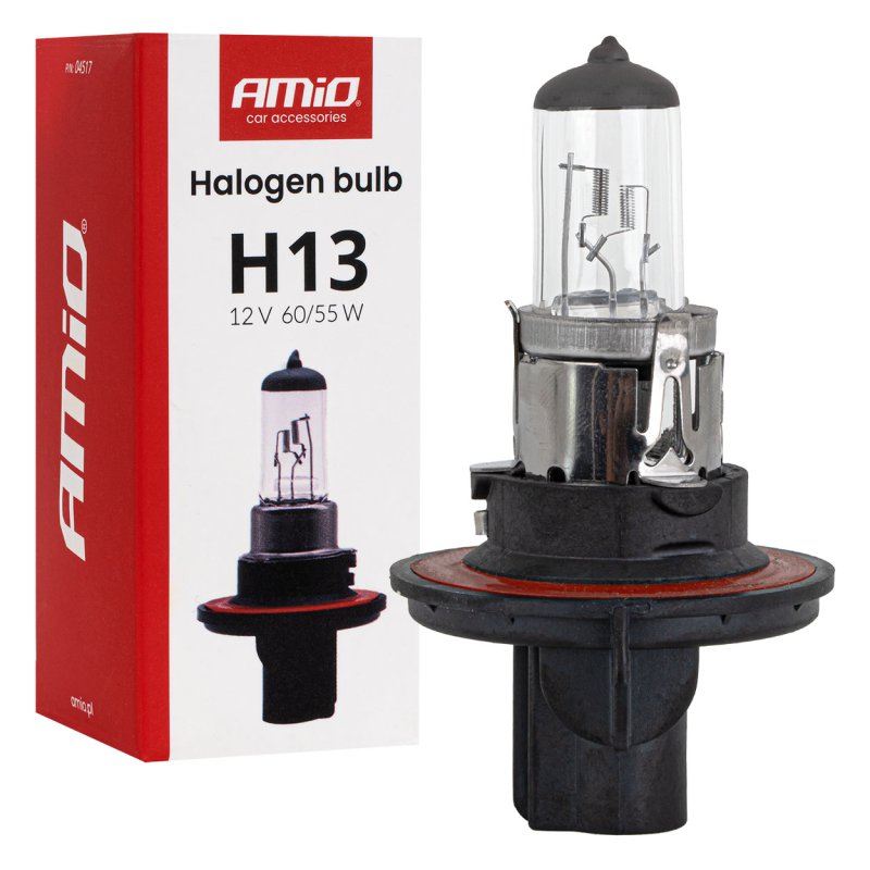 AMIO Λαμπτήρας αλογόνου H13 12V 60/55W PJ26.4t 04517