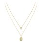 So Charm Σετ 2 Κολιέ διακοσμημένο με Κρύσταλλα Swarovski και μεΛευκό Όνυχα, Χρυσό B2458W+BS3086D