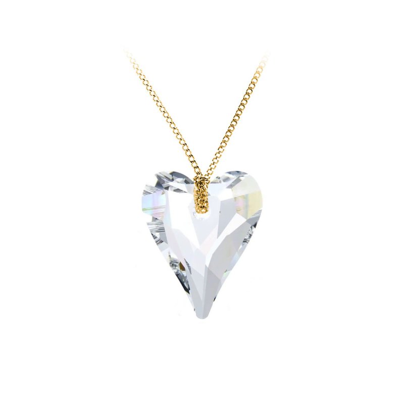 So Charm Κολιέ Καρδιά με Κρύσταλλο Swarovski, Ασημί BS007-SN054-DORE-CRY