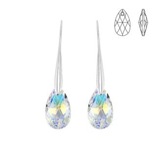 So Charm Σκουλαρίκια διακοσμημένο με Κρύσταλλα Swarovski, Ασημί BS010-SE003-IRIS