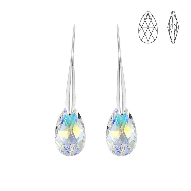 So Charm Σκουλαρίκια διακοσμημένο με Κρύσταλλα Swarovski, Ασημί BS010-SE003-IRIS