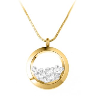 So Charm Κολιέ Διακοσμημένο με Κρύσταλλα Swarovski, Χρυσό BS1362-DORE-CRYS