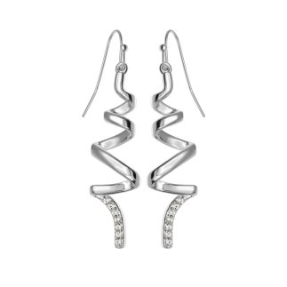 So Charm Σκουλαρίκια διακοσμημένα με Κρύσταλλα Swarovski, Ασημί BS1549-ARGENT-BO