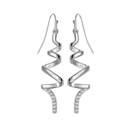 So Charm Σκουλαρίκια διακοσμημένα με Κρύσταλλα Swarovski, Ασημί BS1549-ARGENT-BO