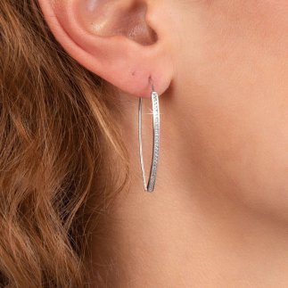 So Charm Σκουλαρίκια διακοσμημένα με Κρύσταλλα Swarovski, Ασημί BS2114-ARGENT