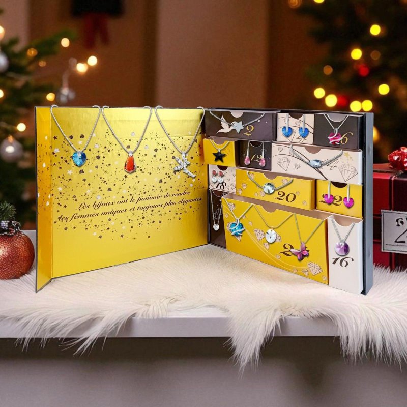 So Charm Χριστουγεννιάτικο Ημερολόγιο Advent με 12 Κοσμήματα διακοσμημένα με Κρύσταλλα Swarovski CALENDRIER-SWA