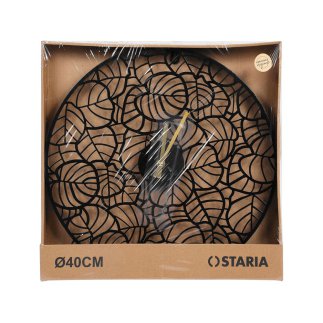 Ostaria Ρολόι Μεταλλικό 'Calathea' Μαύρο και Χρυσό D40cm -37637